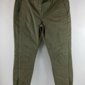 J Crew "Black Label" Army Green Zip Ankle Women's Pants, size 30, inseam 26